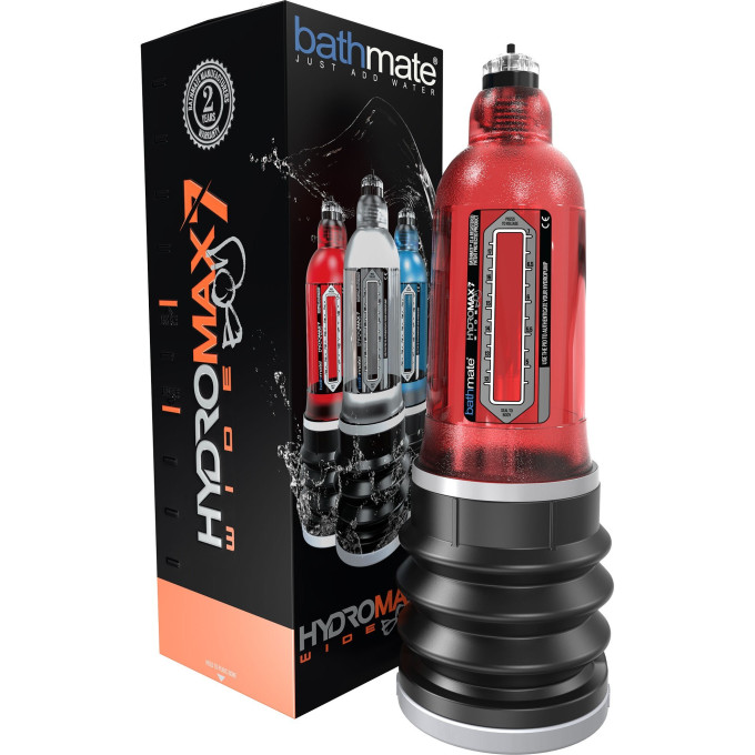 Гидропомпа BATHMATE HYDROMAX7 WIDE BOY красная